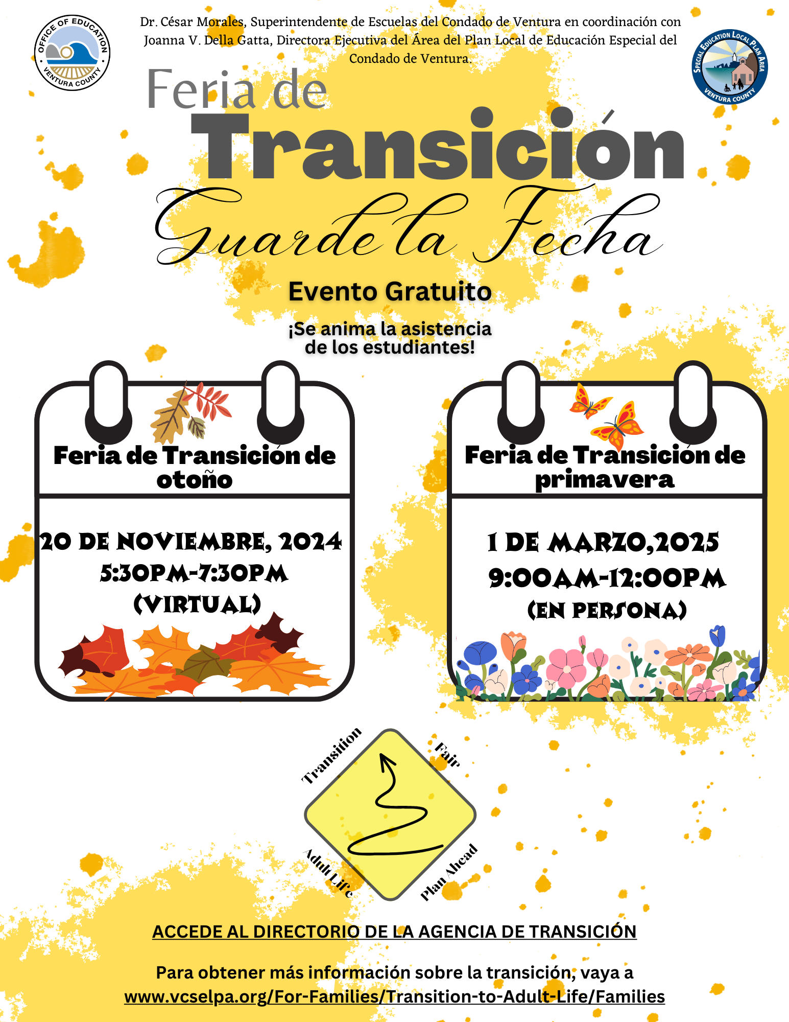 Transition Fair Save the date flyer spanish